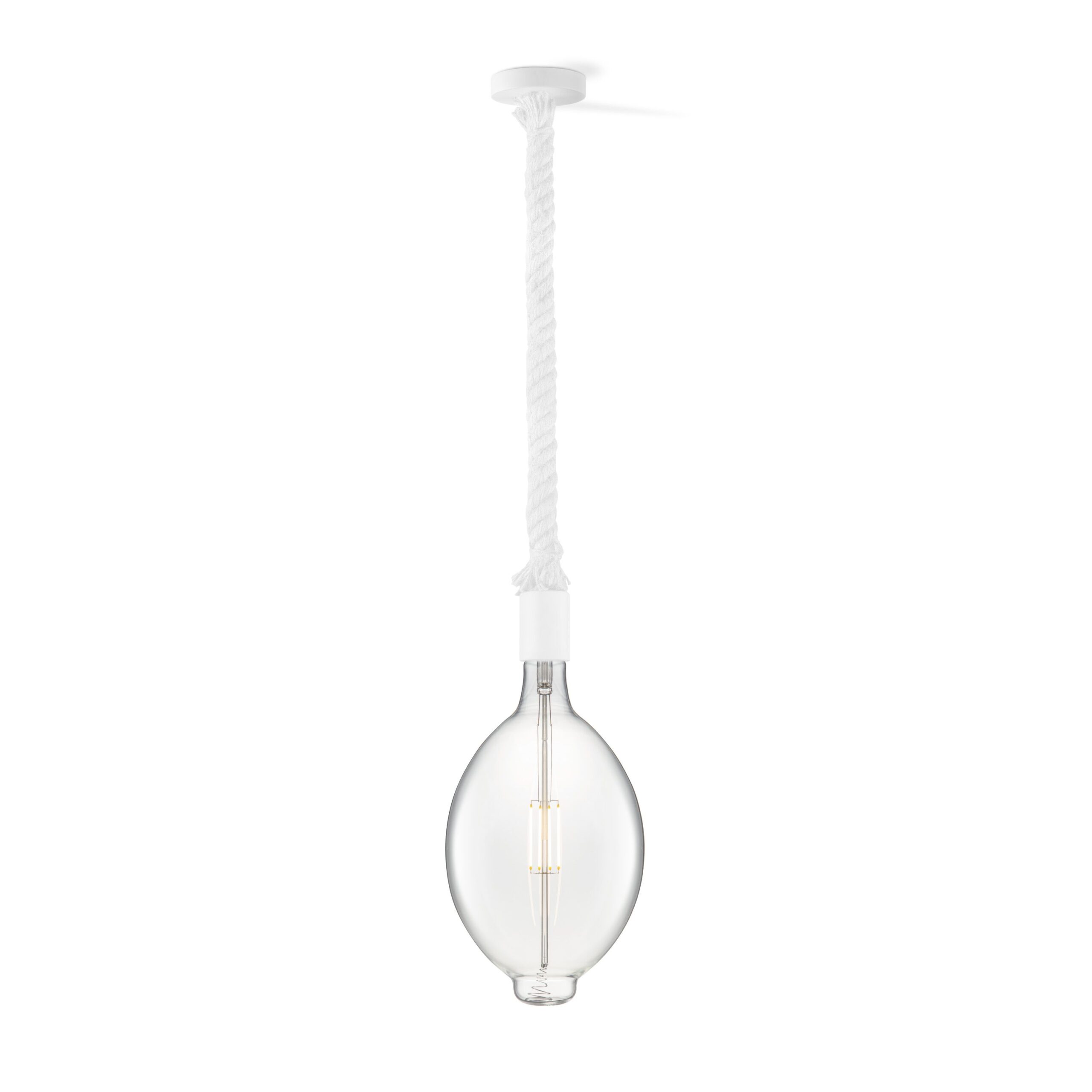 Home sweet home hanglamp Leonardo wit Oval - helder
