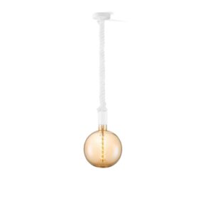 Home sweet home hanglamp Leonardo wit Spiral g180 - amber