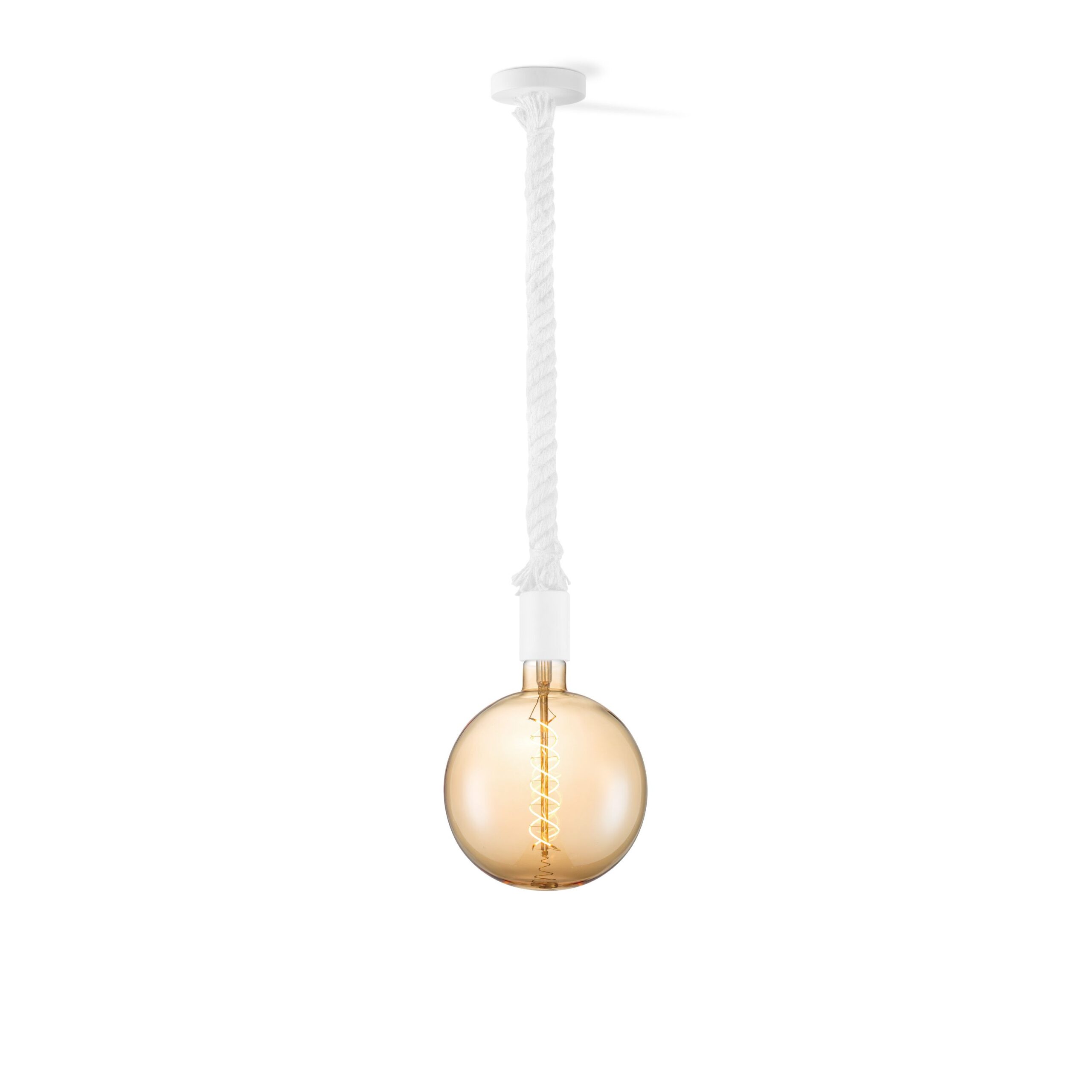 Home sweet home hanglamp Leonardo wit Spiral g180 - amber