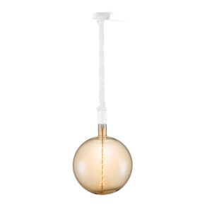 Home sweet home hanglamp Leonardo wit Spiral g260 - amber
