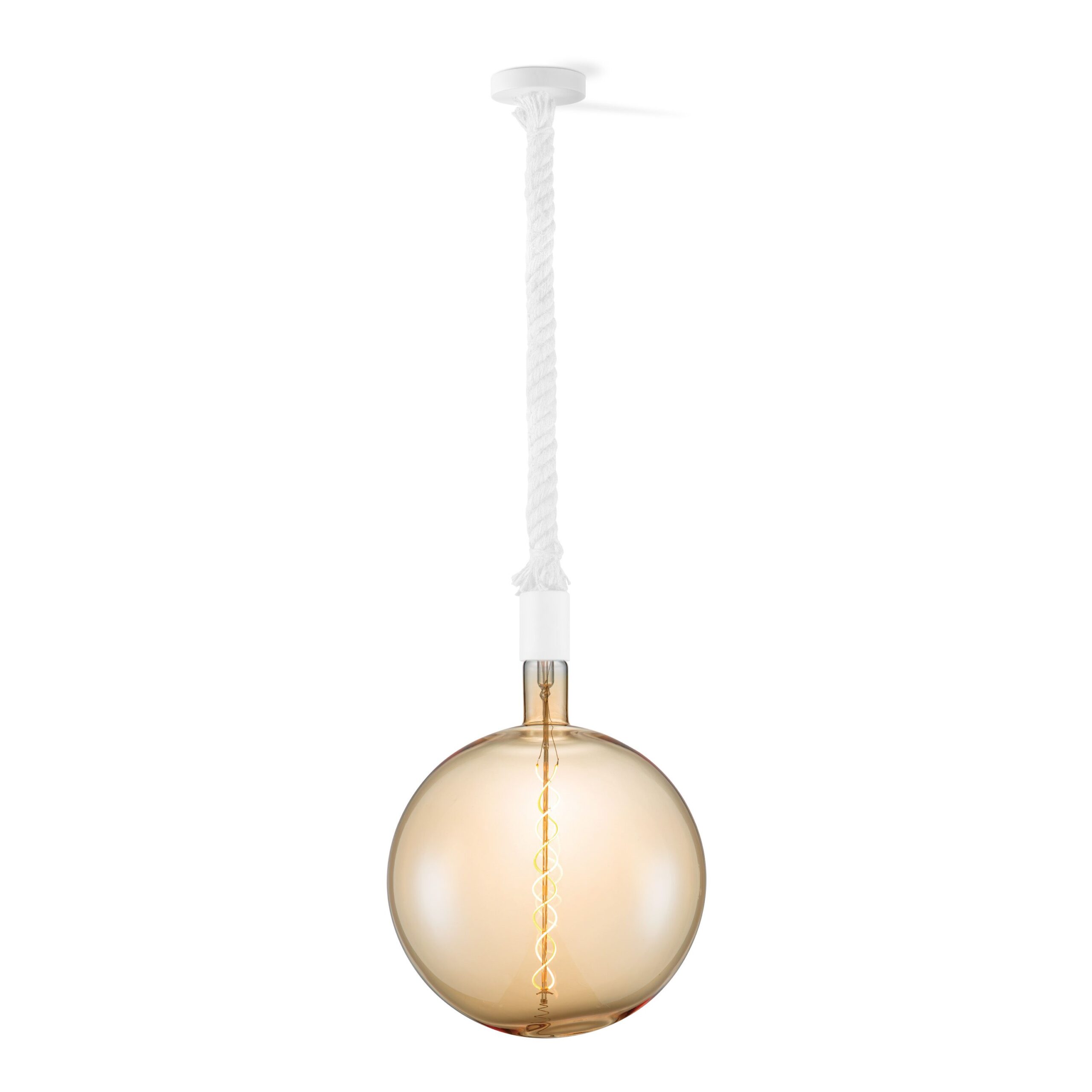 Home sweet home hanglamp Leonardo wit Spiral g260 - amber