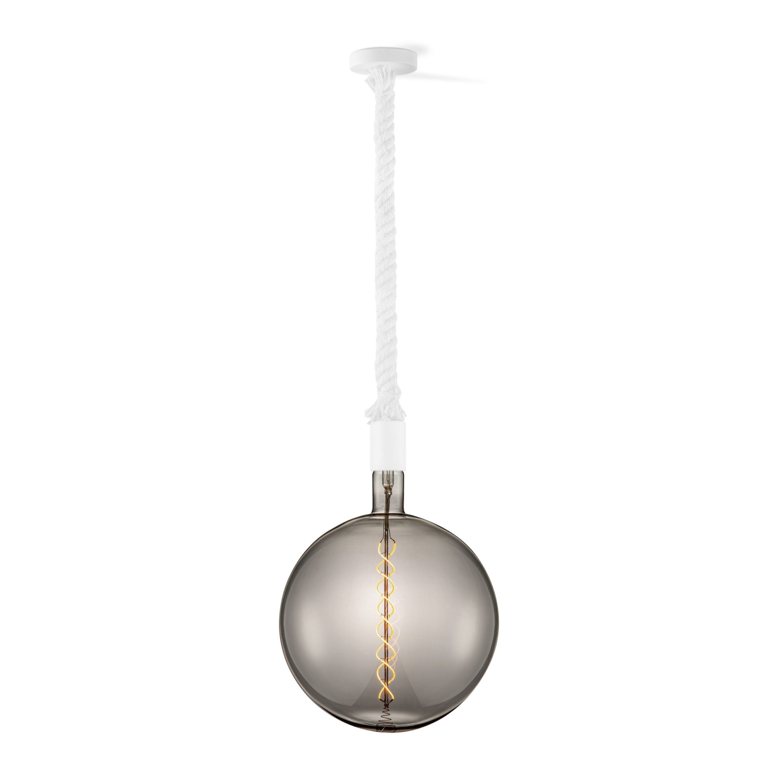 Home sweet home hanglamp Leonardo wit Spiral g260 - smoke