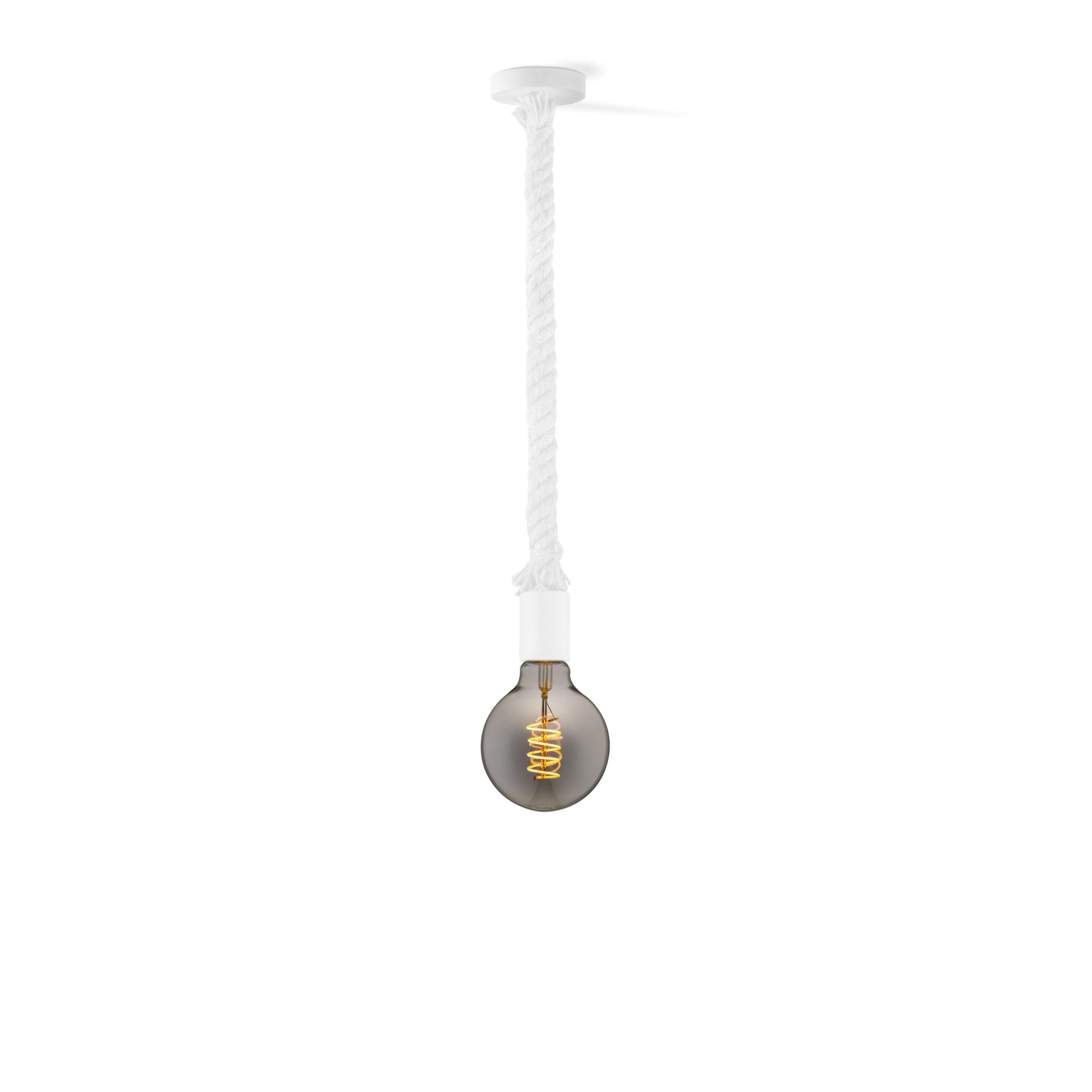 Home sweet home hanglamp Leonardo wit Spiral g95 - smoke