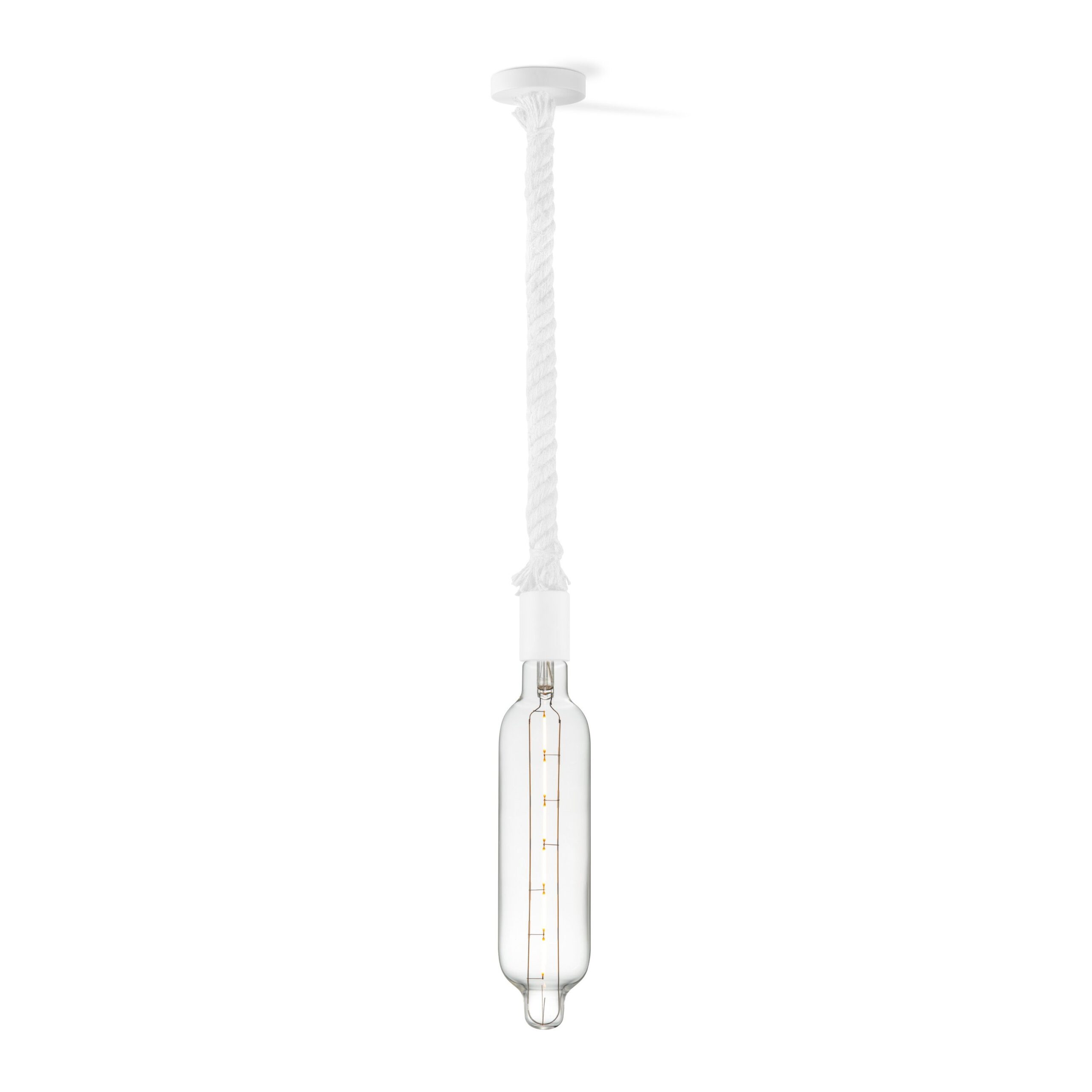 Home sweet home hanglamp Leonardo wit Tube - helder