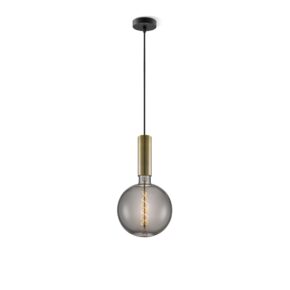 Home sweet home hanglamp Saga brons Spiral g180 - smoke