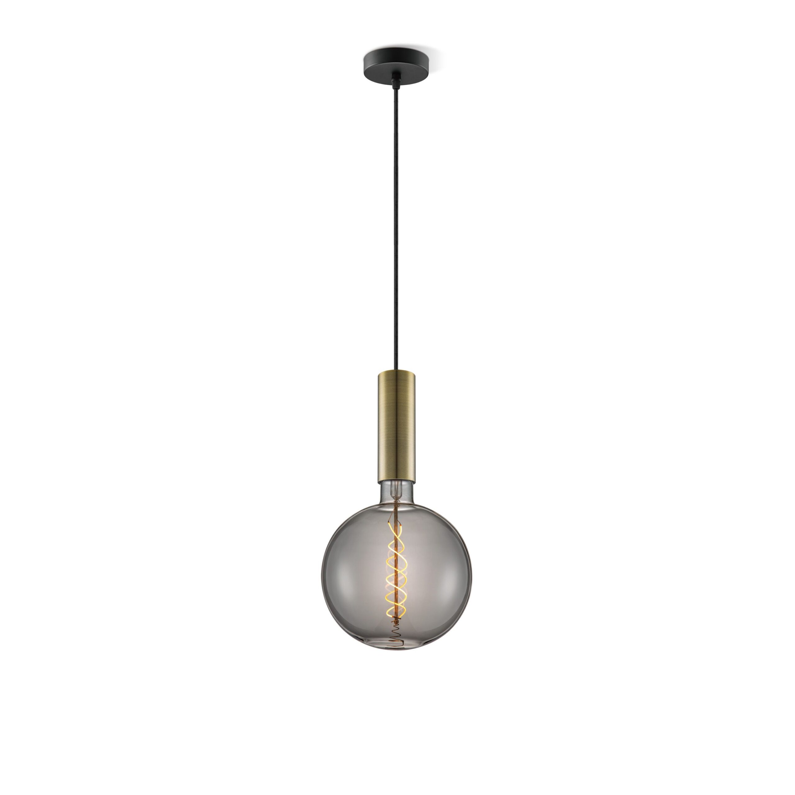 Home sweet home hanglamp Saga brons Spiral g180 - smoke