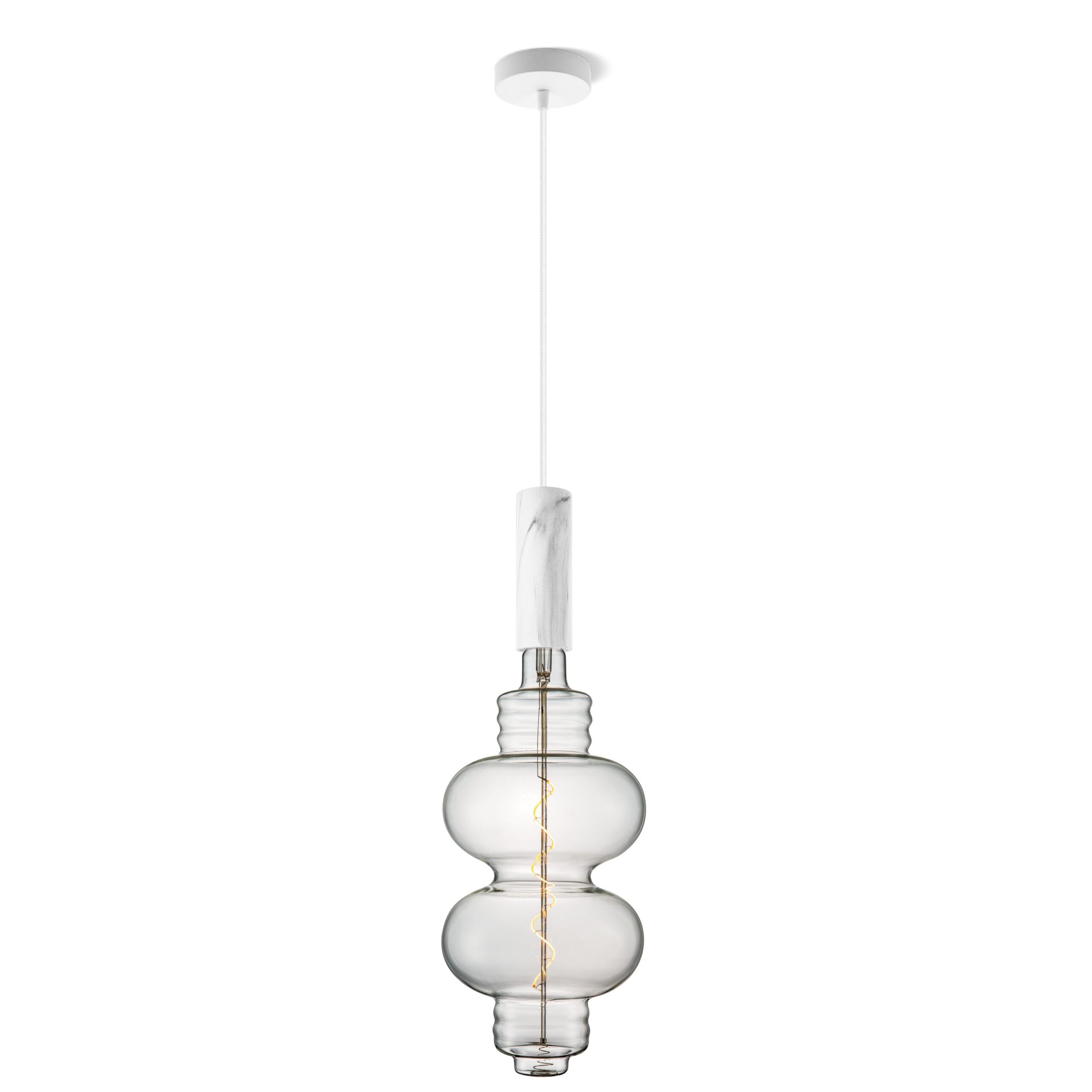 Home sweet home hanglamp Saga marmer Diabolo - helder
