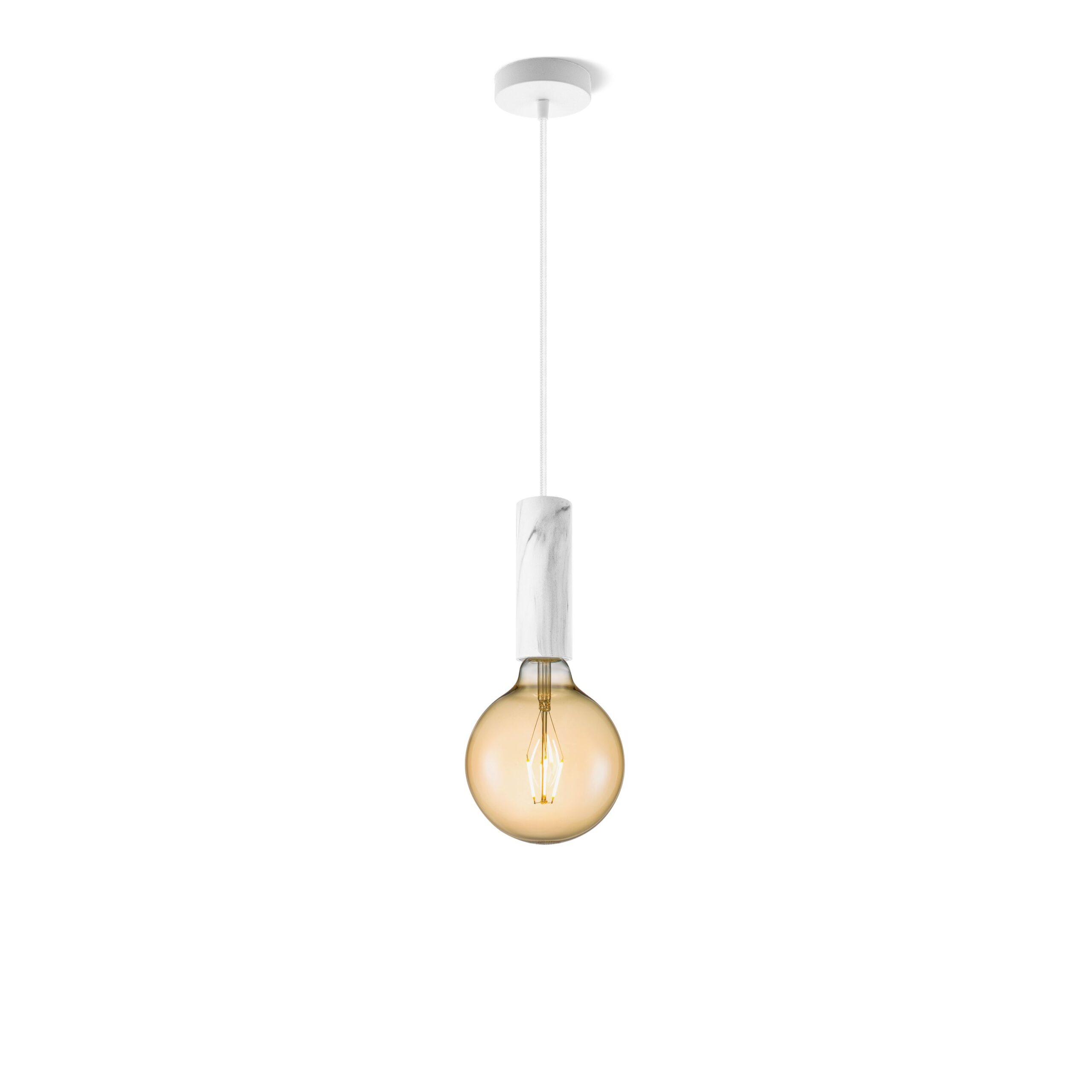 Home sweet home hanglamp Saga marmer Globe g125 - amber