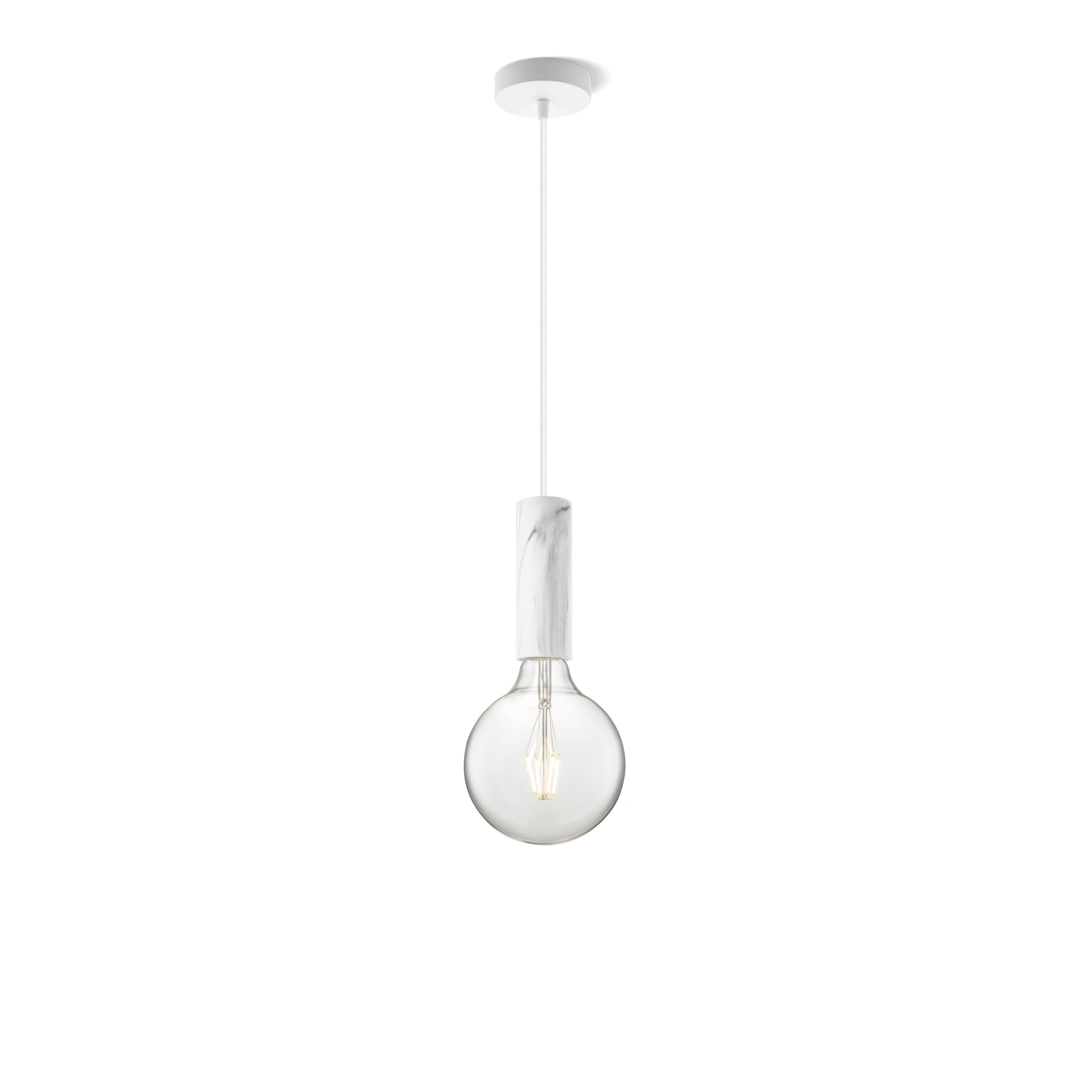 Home sweet home hanglamp Saga marmer Globe g125 - helder