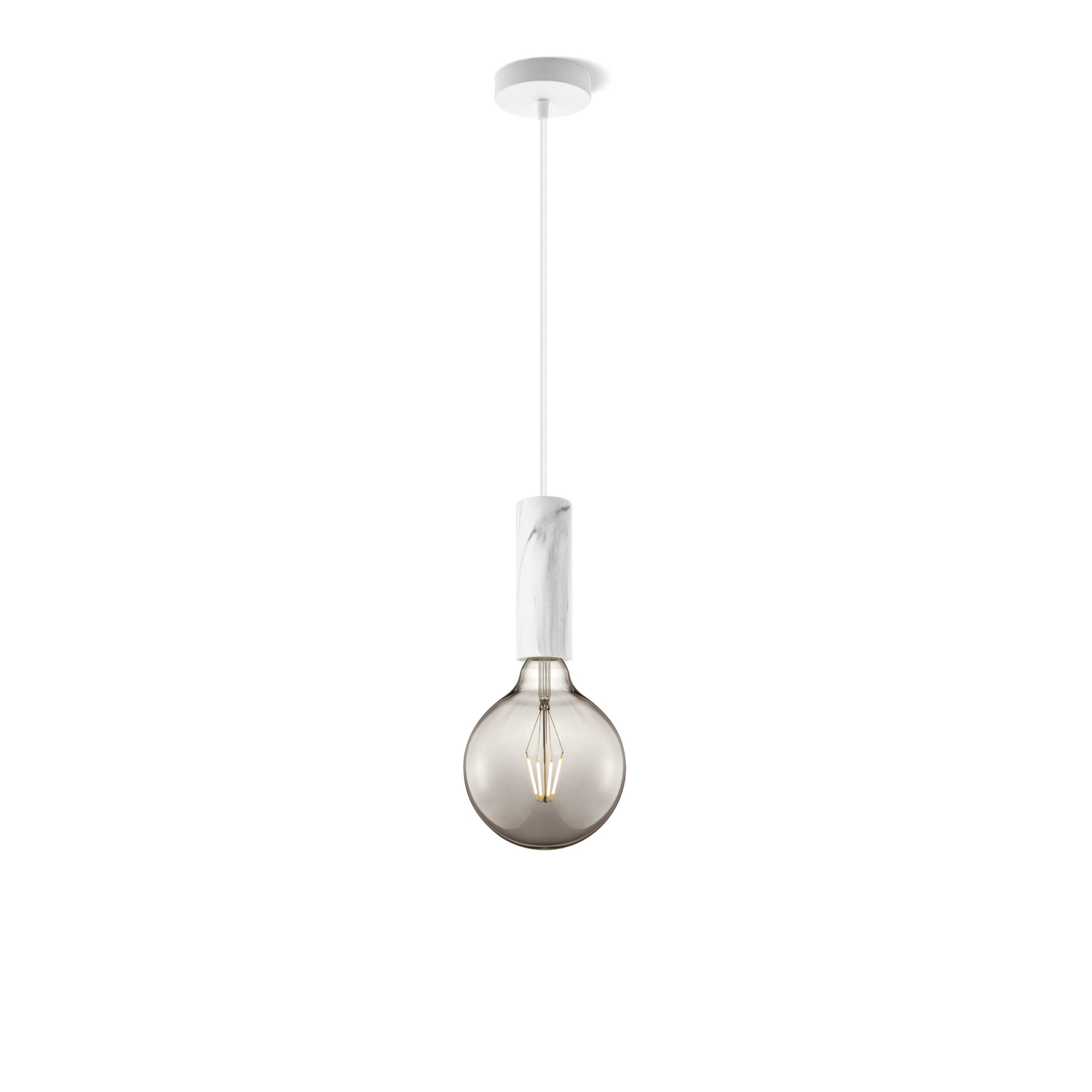 Home sweet home hanglamp Saga marmer Globe g125 - smoke