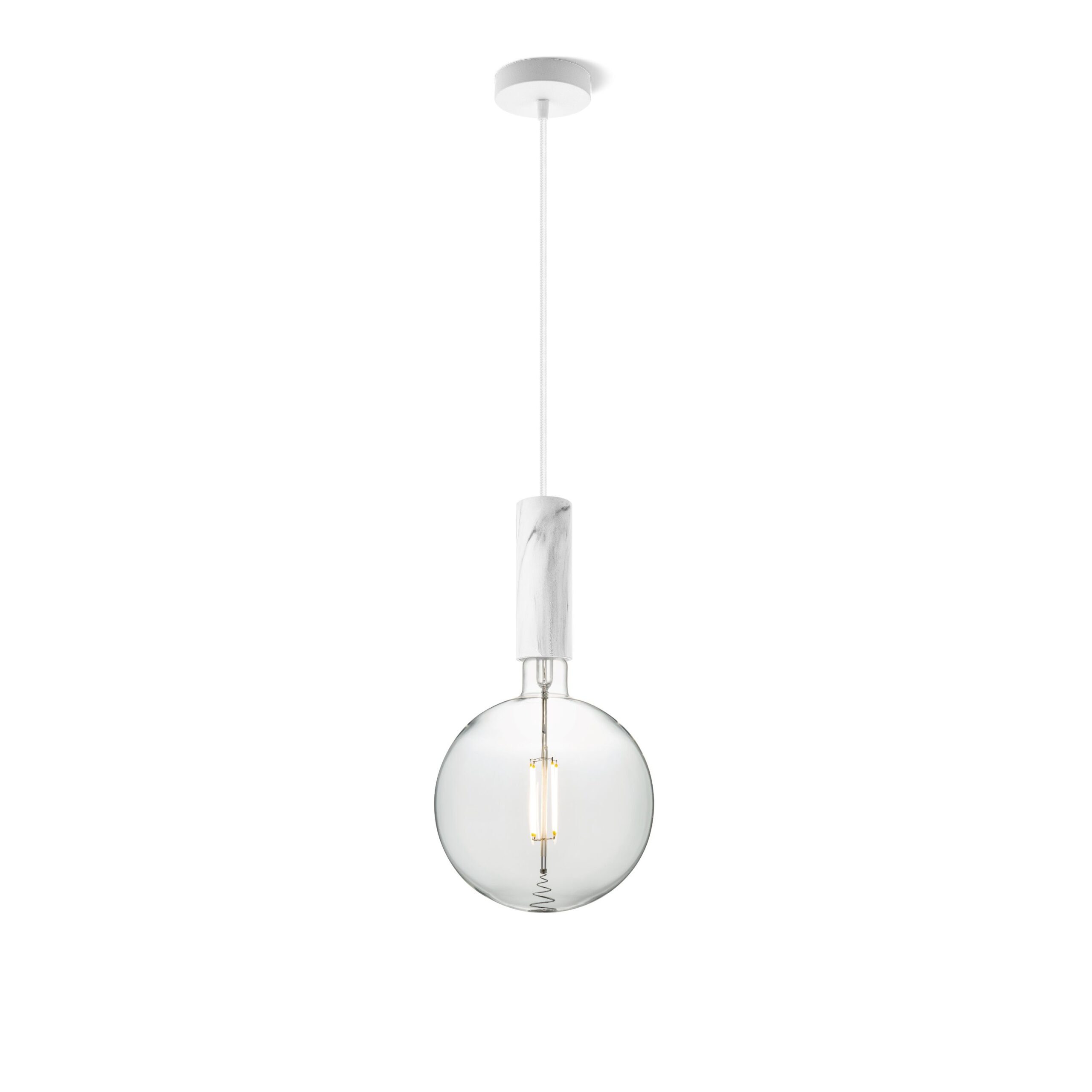 Home sweet home hanglamp Saga marmer Globe g180 - helder