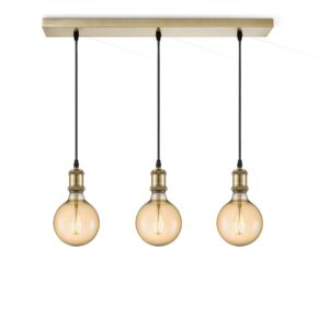Home Home sweet home vintage brons hanglamp 3L Beam Globe g125 - amber
