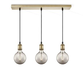Home Home sweet home vintage brons hanglamp 3L Beam Globe g125 - smoke