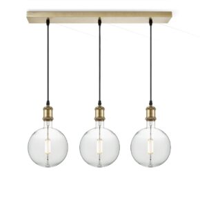 Home sweet home vintage brons hanglamp 3L Beam Globe g180 - helder