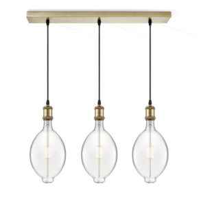 Home sweet home hanglamp Vintage brons 3L Beam Oval - helder