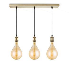 Home sweet home vintage brons hanglamp 3L Beam Pear - amber