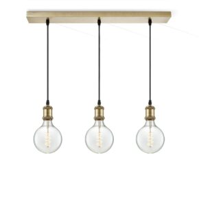 Home sweet home vintage brons hanglamp 3L beam spiral g125 helder