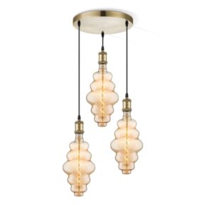 Home sweet home hanglamp Vintage brons 3L Cloud - amber