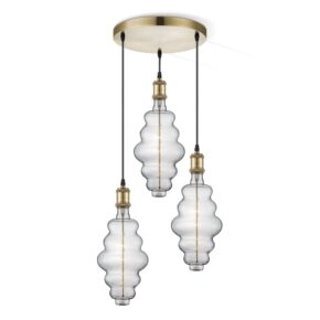 Home sweet home hanglamp Vintage brons 3L Cloud - helder