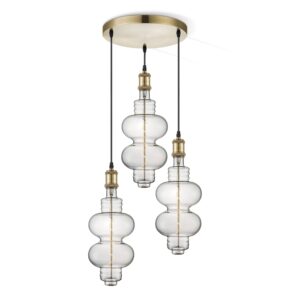 Home sweet home hanglamp Vintage brons 3L Diabolo - helder