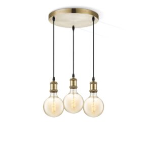 Home sweet home hanglamp Vintage brons 3L Spiral g125 - amber