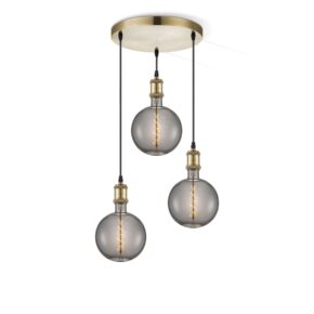 Home sweet home hanglamp Vintage brons 3L Spiral g180 - smoke