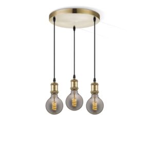 Home sweet home hanglamp Vintage brons 3L Spiral g95 - smoke