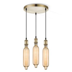 Home sweet home hanglamp Vintage brons 3L Tube - amber