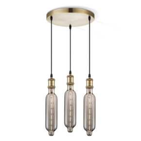 Home sweet home hanglamp Vintage brons 3L Tube - smoke
