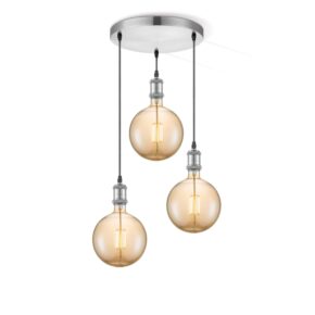 Home sweet home hanglamp Vintage 3L Globe g180 - amber