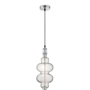 Home sweet home vintage diabolo hanglamp mat staal helder