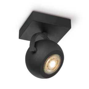 Home sweet home nop ↔ 9,5 cm LED opbouwspot zwart