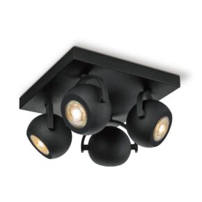 Home sweet home nop 4L ↔ 23 cm LED opbouwspot zwart