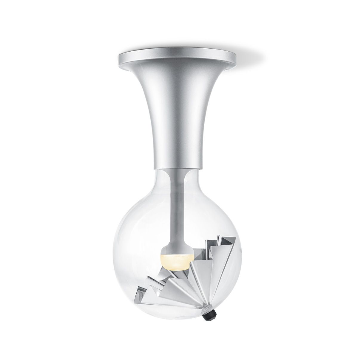 Move Me plafondlamp Horn - grijs / Umbrella 5,5W - zilver