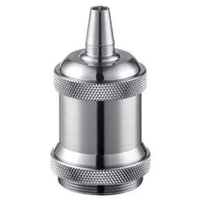 Home sweet home fitting metaal E27 mat staal