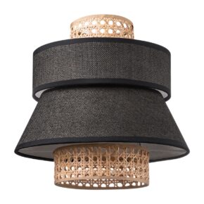 Home sweet home cane weave lampenkap linnen / zwart