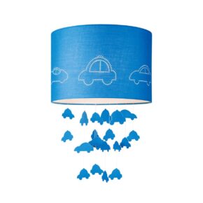 Home sweet home cars lampenkap Ø 30 cm blauw