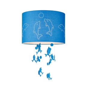 Home sweet home dolphins lampenkap Ø 30 cm blauw