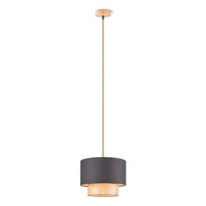 Home sweet home cane weave hanglamp linnen / zwart