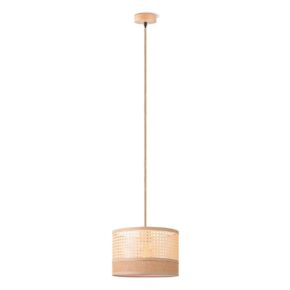 Home sweet home cane weave hanglamp linnen