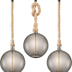 Home sweet home hanglamp Leonardo 3L Spiral g260 - smoke