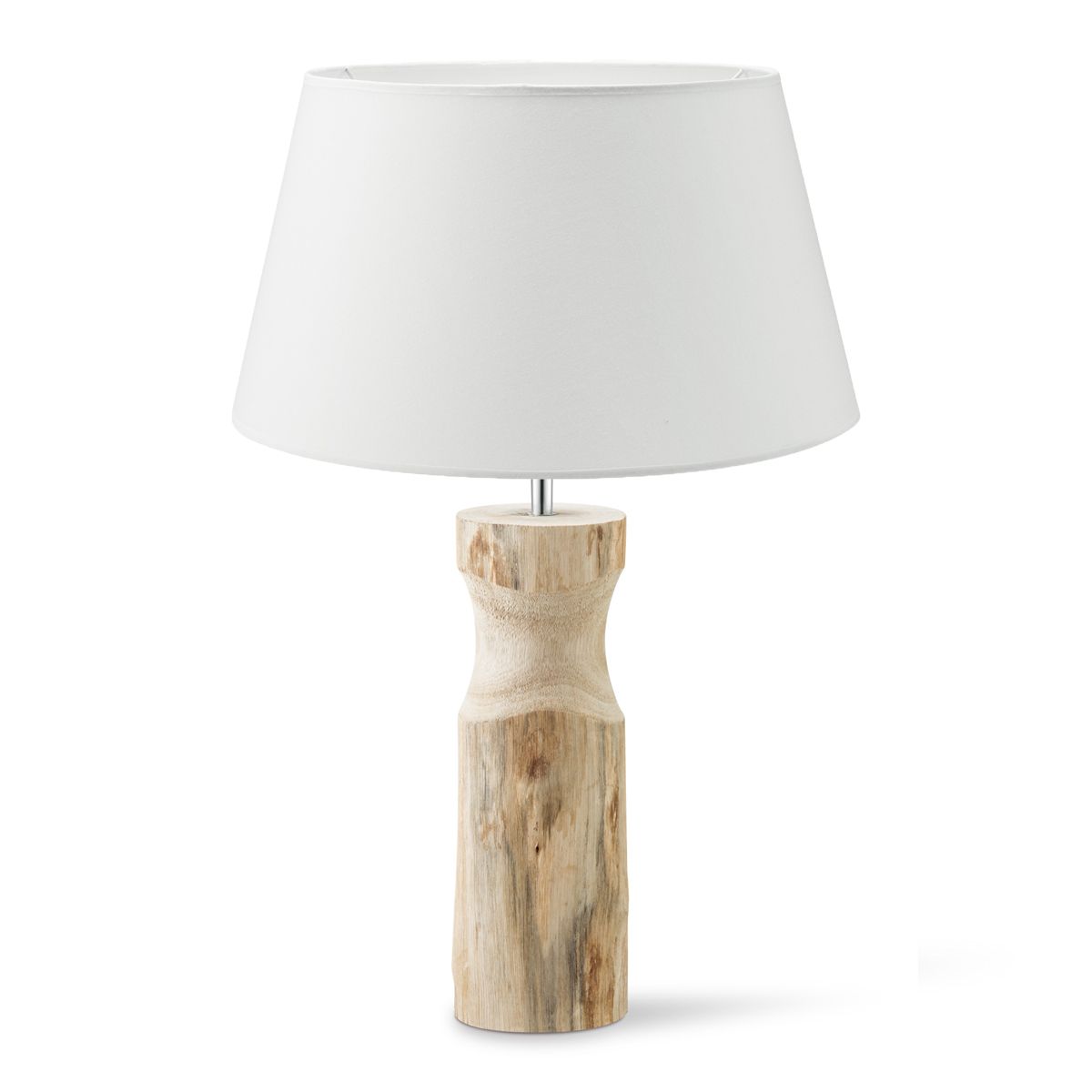 Home sweet home tafellamp Bodo hout & lampenkap Largo - wit