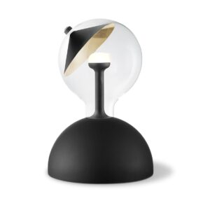 Move Me tafellamp Bumb - zwart / Cone 5,5W - zwart goud