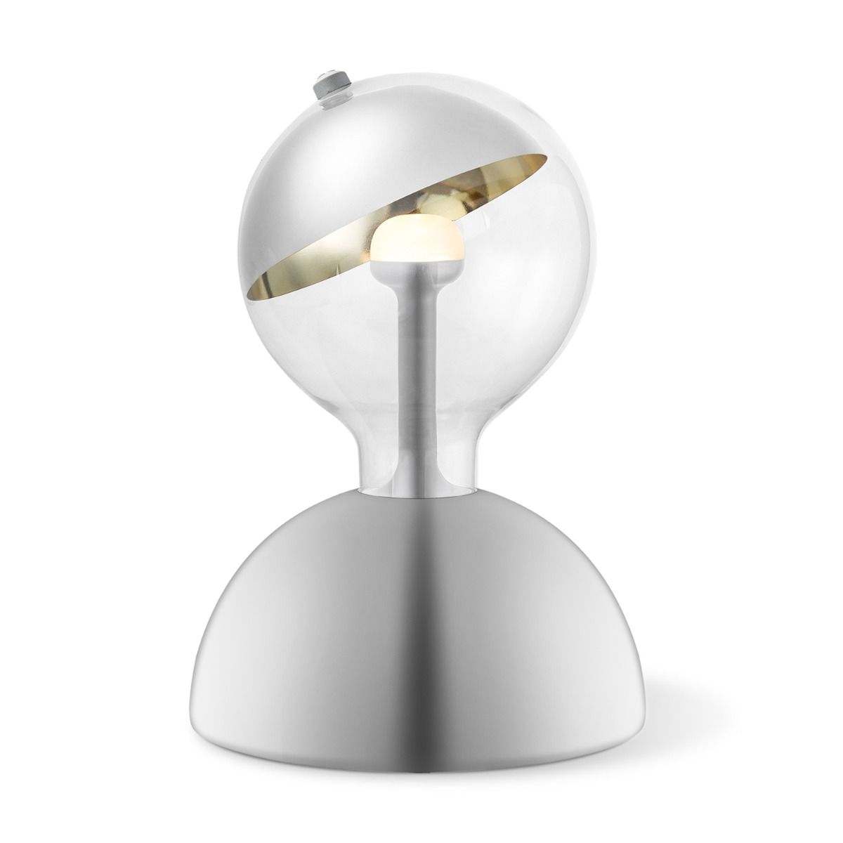 Move Me tafellamp Bumb - chroom / Sphere 5,5W - zilver goud