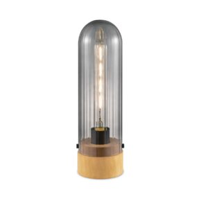 Home sweet home capri tafellamp medium hout/glas