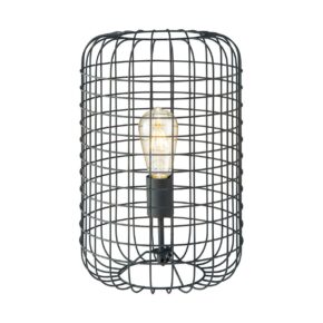 Home sweet home netting tafellamp 26 zwart rooster metaal