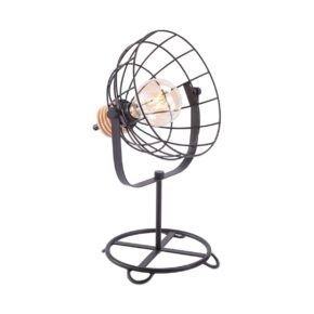 Home sweet home vinto tafellamp zwart rooster metaal