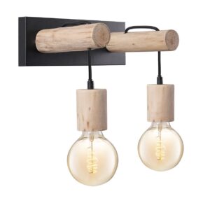 Home sweet home billy wandlamp 2L hout / metaal