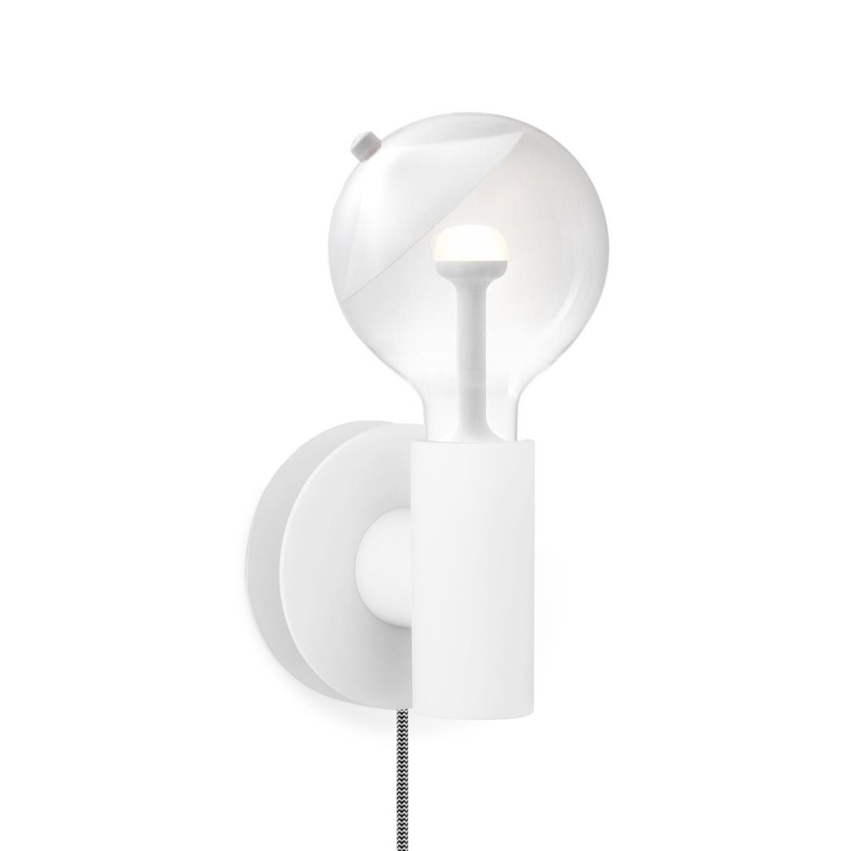 Move Me wandlamp Wally - wit / Cone 5,5W - wit