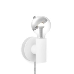 Move Me wandlamp Wally - wit / Sphere 3W - zilver